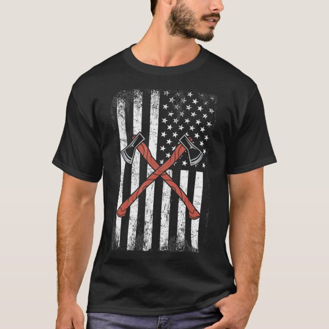 Vintage Ax vernichtend beängstigende amerikanische T-Shirt (Vorderseite)