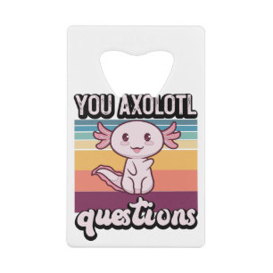 Vintage Axolotl Fragen Vintage Süßer Axolotl Geldbeutel Flaschenöffner