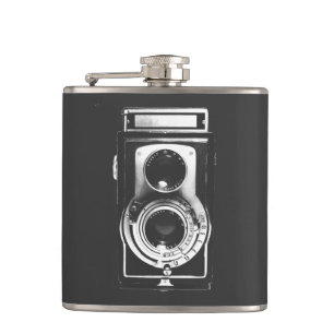 Vintage b&w Kamera Flachmann