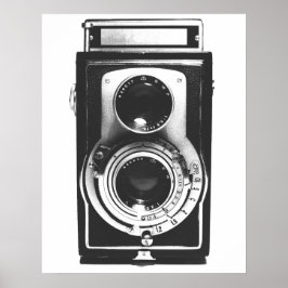 Vintage B&W-Kamera Poster