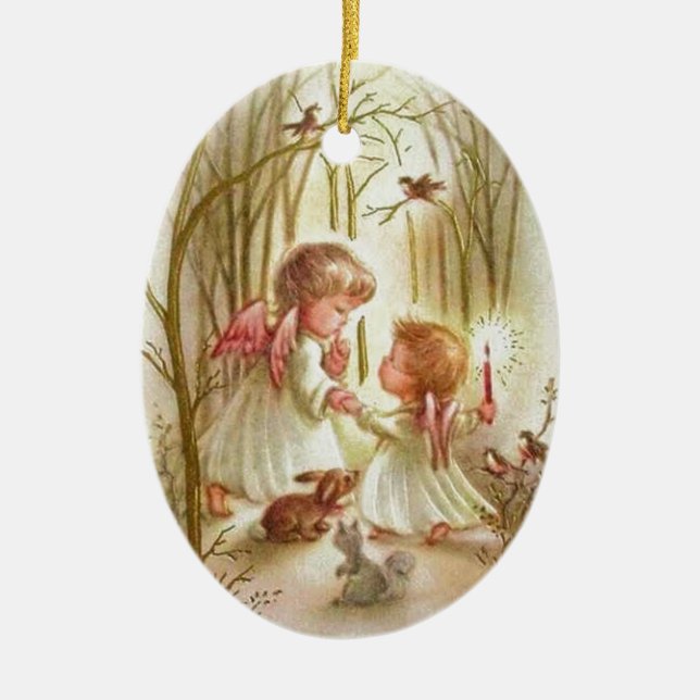 Vintage Baby Angels Keramikornament (Vorne)