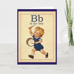 Vintage Baby Boy Grußkarte Karte