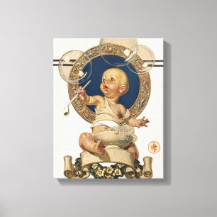 Vintage Baby Bubbles von J.C. Leyendecker Nursery Leinwanddruck