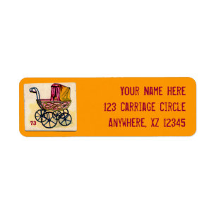Vintage Baby-Buggy-Spielkarte