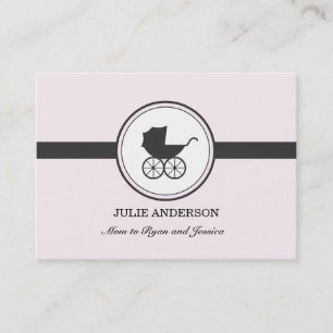 Vintage Baby Carriage Calling Card Telefonnummerkarte
