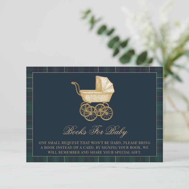 Vintage Baby Carriage Classic Baby Shower  Begleitkarte (Stehend Vorderseite)