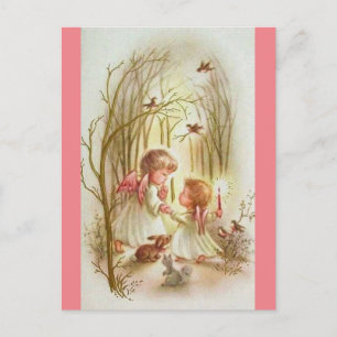 Vintage-Baby-Engel Postkarte