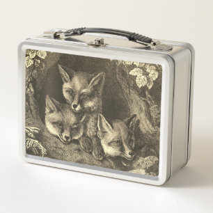 Vintage-Baby-Fuchs-Waldland Metall Brotdose