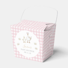 Vintage Baby Girl Silly Goose Pink Bow Shower Geschenkschachtel