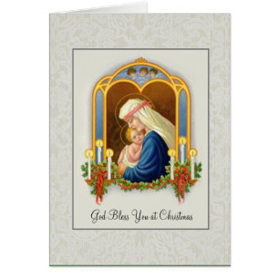 Vintage Baby-Jesus gesegnete Jungfrau Mary