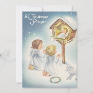 Vintage Baby Jesus und Engel Weihnachten