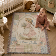 Vintage Baby Mädchen personalisierter Patchwork-Ge