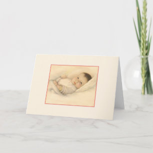 Vintage Baby-Note Karte
