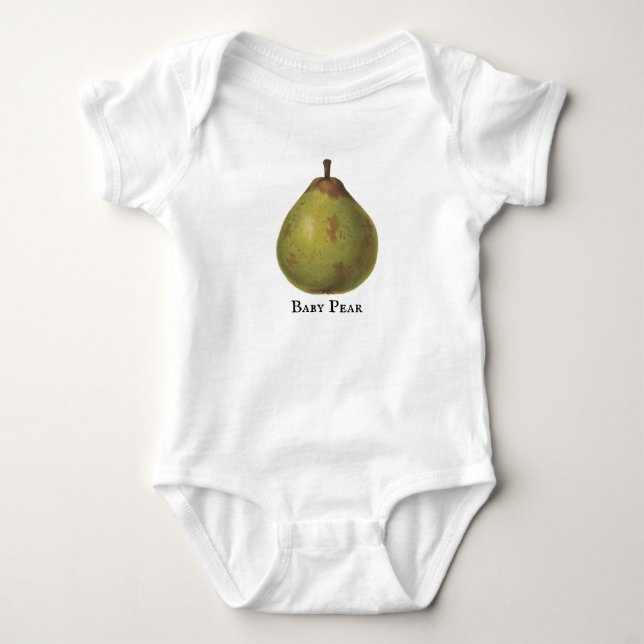 Vintage Baby Pear Fruit T-Shirt Strampler (Vorderseite)