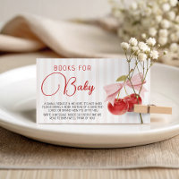 Vintage Baby Shower Buch Anfrage Kirsche