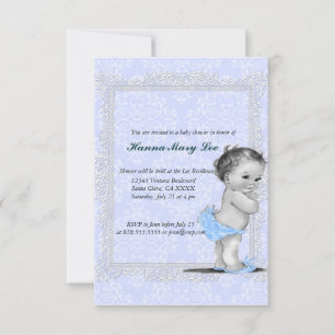 Vintage Baby Shower Invitation Einladung