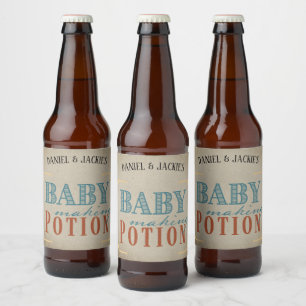 Vintage Babybackmittel Bierflaschenetikett