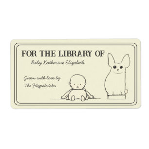 Vintage Babyduschbücher für Baby-Buchzeichen