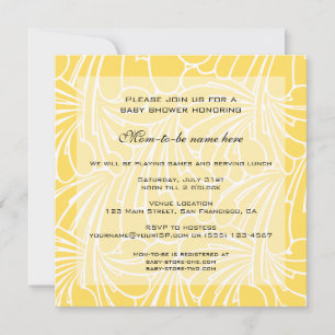 Vintage Babydusche, Art Nouveau Floral Muster Einladung