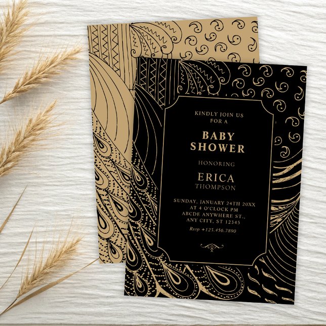 Vintage Babydusche Einladung (Von Creator hochgeladen)