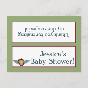 Vintage Babydusche Goody Bag Toppers Einladungspostkarte