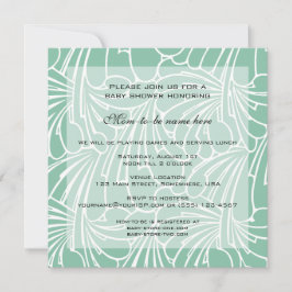 Vintage Babydusche, Jugendstil-Blumenmuster Einladung