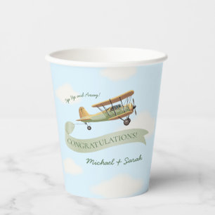 Vintage Babydusche Pappbecher