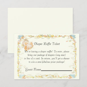 Vintage Babydusche-Wickelkarte Einladung