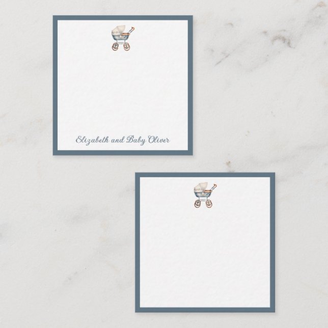 Vintage Babyträgt Mitteilungskarte (Vorne/Hinten)