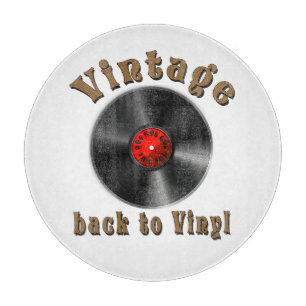 Vintage-Back-to-Vinyl-Schallplatten-Kunst Schneidebrett