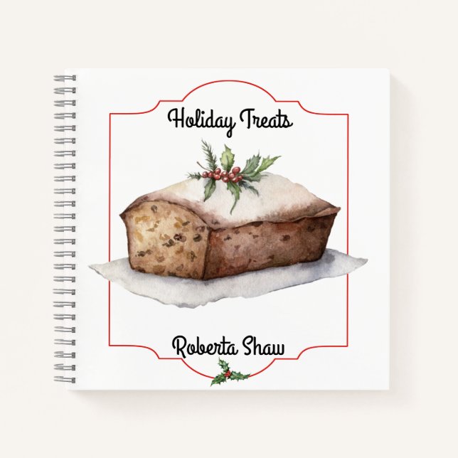 Vintage Bäckerei Spiralrezeptur Notebook Notizbuch (Vorderseite)