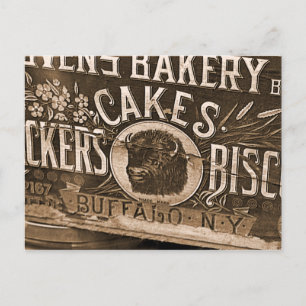 Vintage Bäckerei und Postkarte