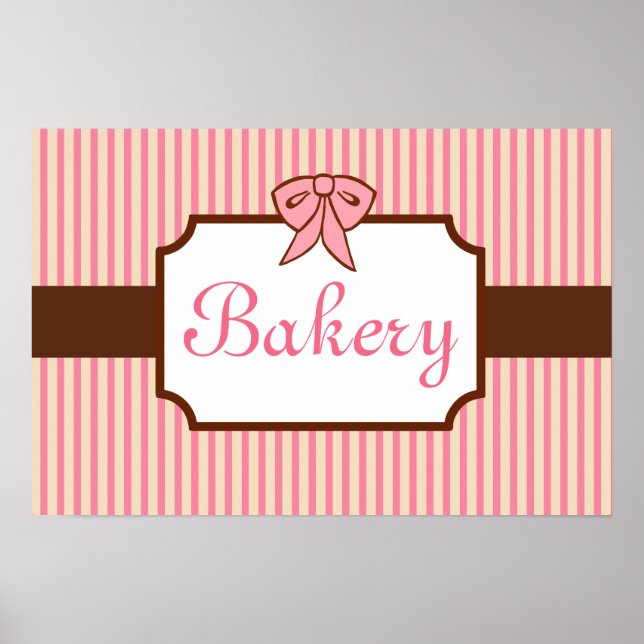 Vintage Bäckerei Zeichenkunst Poster (Vorne)