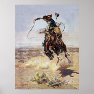 Vintage Bad Hoss, Charles M. Russell Poster