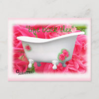 vintage Badewanne Postkarte- anpassen