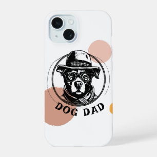 Vintage-Badge saubere Handyhülle Hundepapa iPhone 15 Hülle