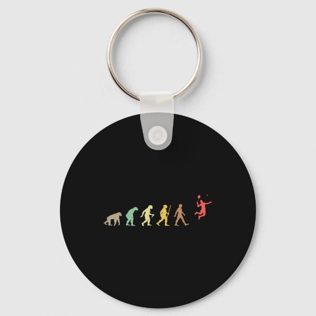 Vintage Badminton Retro Federball Evolution  Schlüsselanhänger (Vorderseite)