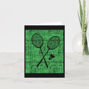 Vintage Badminton-Schläger und Federball Karte