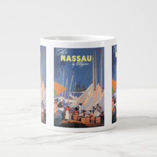 Vintage Bahamas Reisen Kunst, Fliegen Nassau von C Jumbo-Tasse