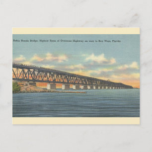Vintage Bahia Honda Bridge Key West Postcard Postkarte