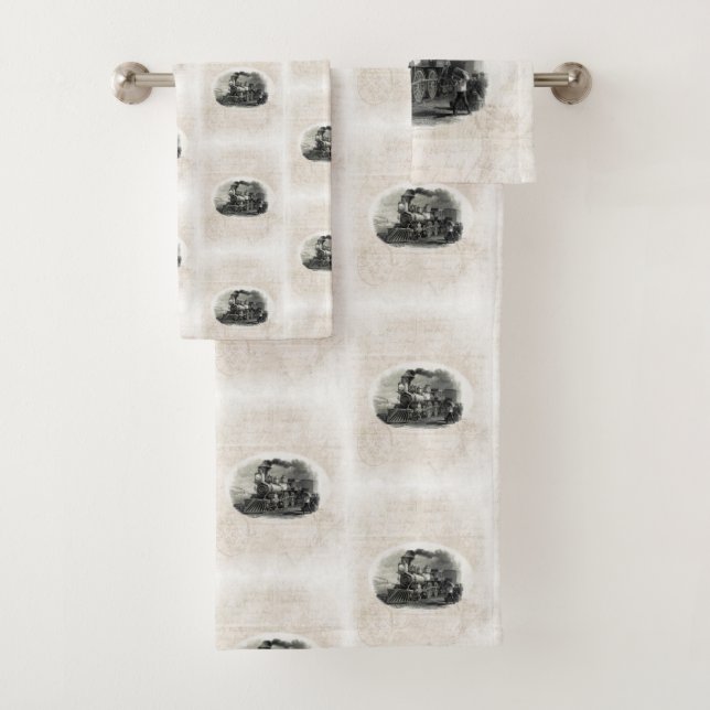 Vintage Bahn Badezimmer Handtuch Set (Insitu)