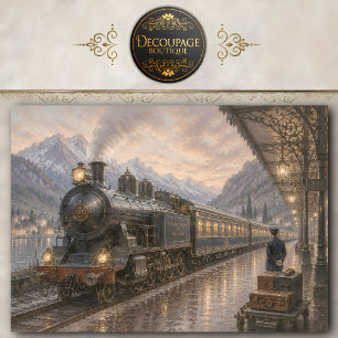Vintage-Bahnhof-Seidenpapier Seidenpapier