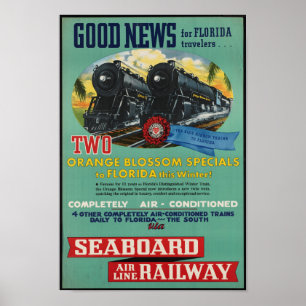 Vintage Bahnreise nach Florida Poster