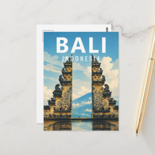 Vintage-Bali-Postkarte – Lempuyang-Tor des Himmels Postkarte