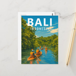 Vintage Bali Postkarte – Mangroven Kayaking