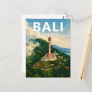 Vintage Bali Postkarte – Turyapada Tower Buleleng