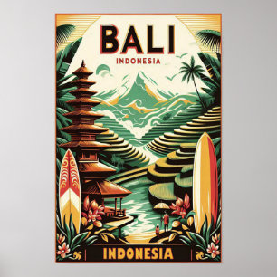 Vintage-Bali-Reiseposter Poster