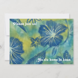 Vintage Balinese-Batik-Luau-Einladungen Einladung