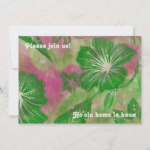 Vintage Balinese-Batik-Luau-Einladungen Einladung