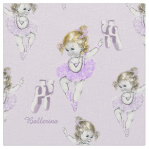 Vintage Ballerina Baby Ballettschuhe Lavendel Stoff
